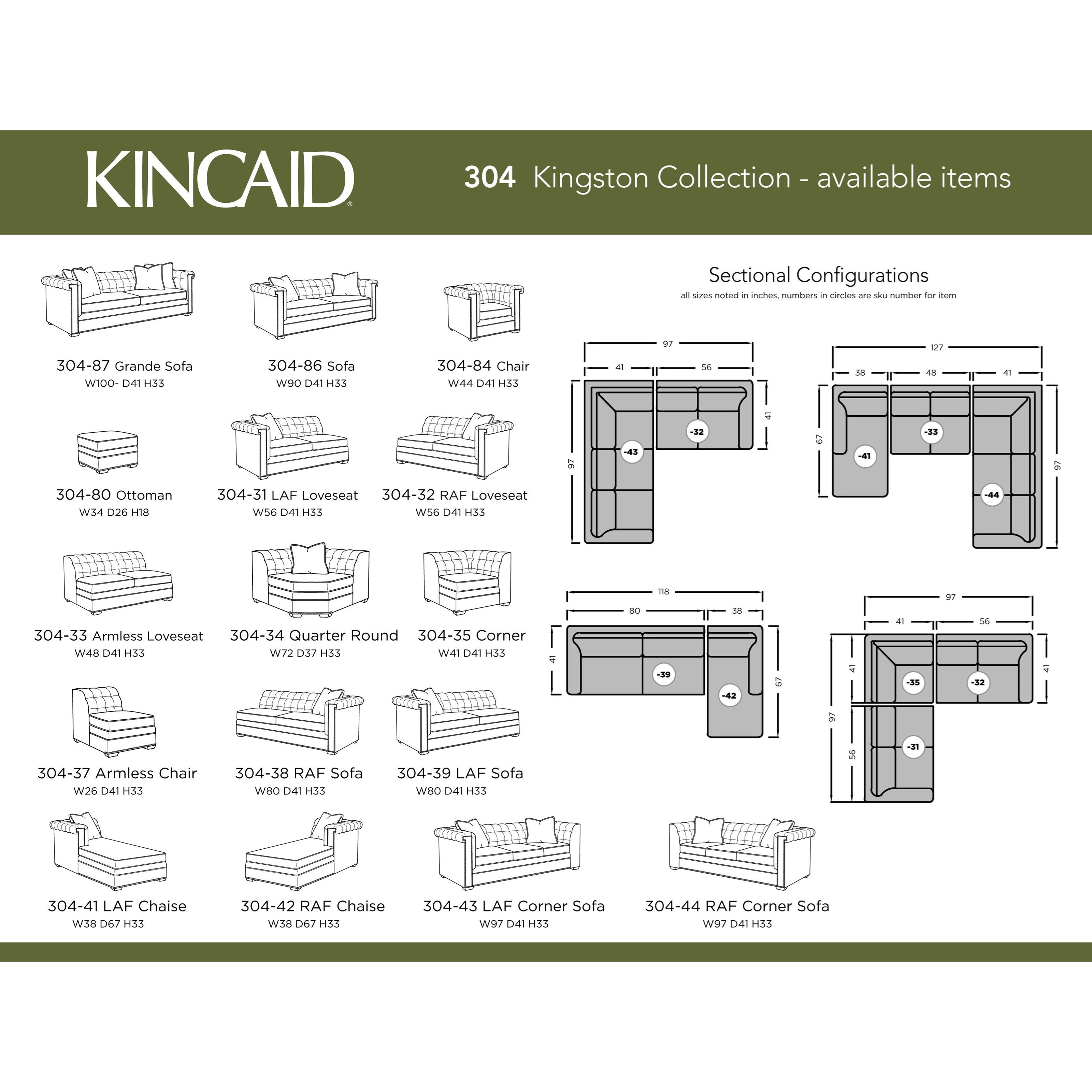 Kincaid Furniture Kingston 30439x1+30432x1+30435x1 Monaco Spa
